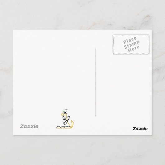 ゴールデンレトリエバーセントパトリックの日はがき ポストカード (裏面)