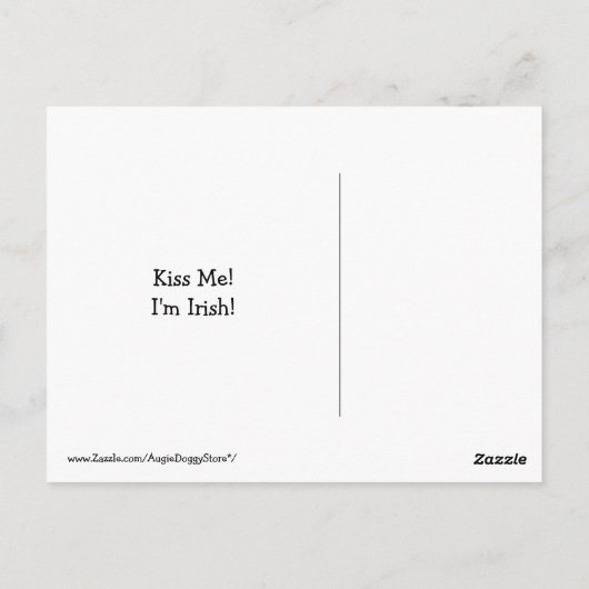 ゴールデンレトリエバーセントパトリックの日 ポストカード (裏面)