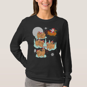 ゴールデンレトリエバートナディアサンタスリー Tシャツ
