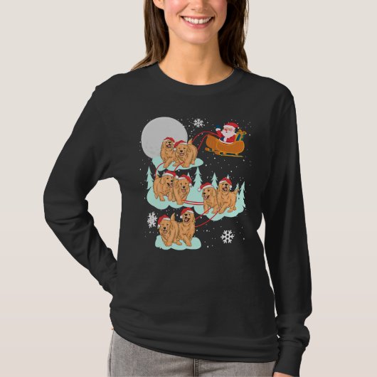 ゴールデンレトリエバートナディアサンタスリー Tシャツ (正面)