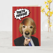 ゴールデンレトリエバートランプ似た退職金カード カード (黄色い花)