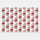 ゴールデンレトリエバードグインホリデー抱き枕 ラッピングペーパーシート (正面)