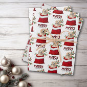 ゴールデンレトリエバードグインホリデー抱き枕 ラッピングペーパーシート