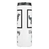 ゴールデンレトリエバードッグイエロー&ブルーシルエット タンブラー (裏面)