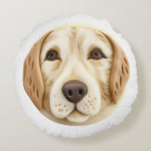 ゴールデンレトリエバードッグインスパイア3D ラウンドクッション (裏面)