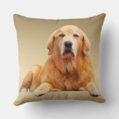 ゴールデンレトリエバードッグウォーターカラーアート絵を描ズ クッション (裏面)