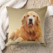 ゴールデンレトリエバードッグウォーターカラーアート絵を描ズ クッション (ブランケット)