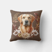 ゴールデンレトリエバードッグオータムリース装飾用クッション クッション (裏面)