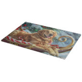 ゴールデンレトリエバードッグクリスマスフェスティバル カッティングボード (角)