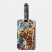 ゴールデンレトリエバードッグクリスマスフェスティバル ラゲッジタグ (裏面縦)