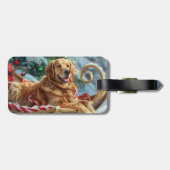 ゴールデンレトリエバードッグクリスマスフェスティバル ラゲッジタグ (裏面横)