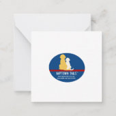 ゴールデンレトリエバードッグクリスマスフラットノートカード ノートカード (裏面)