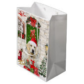 ゴールデンレトリエバードッグクリスマス抱き枕 ミディアムペーパーバッグ (裏面アングル)