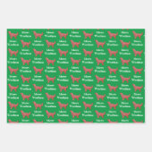 ゴールデンレトリエバードッグシルエットグレンウメリーーフマス ラッピングペーパーシート (正面)