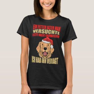 ゴールデンレトリエバードッグスクリスマスサンタ Tシャツ