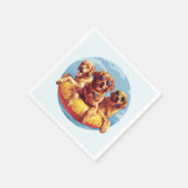 ゴールデンレトリエバードッグスサマープールフロティー スタンダードカクテルナプキン (角)