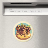 ゴールデンレトリエバードッグスサマープールフロティー マグネット (インサイチュ (食洗機))