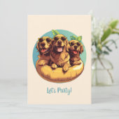 ゴールデンレトリエバードッグスサマープールフロティー 招待状 (スタンド正面)