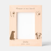 ゴールデンレトリエバードッグパウプリントメモリアル レーザー彫刻フレーム (正面)