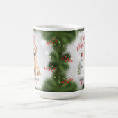 ゴールデンレトリエバードッグパンクリスマスコーヒーマグ コーヒーマグカップ (中央)