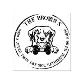 ゴールデンレトリエバードッグファミリー差出人住所 ラバースタンプ (インプリント)