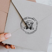 ゴールデンレトリエバードッグファミリー差出人住所 ラバースタンプ