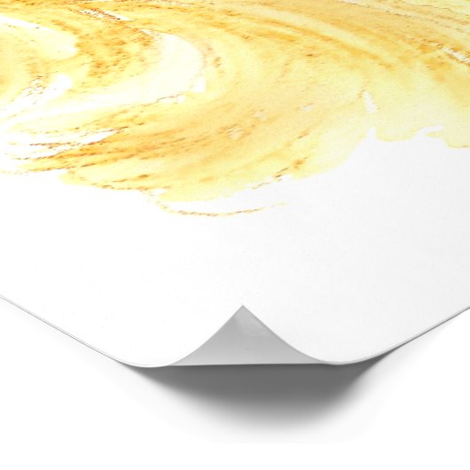 ゴールデンレトリエバードッグペットアニマルウォーター色 ポスター (角)