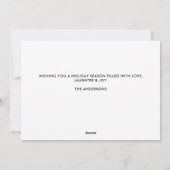 ゴールデンレトリエバードッグラバークリスマス シーズンカード (裏面)