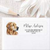ゴールデンレトリエバードッグラバーペット差出人住所 ラベル (インサイチュ)