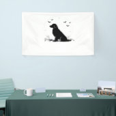 ゴールデンレトリエバードッグ – ハロウィーンムーンシルエットO 横断幕 (トレードショー)