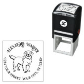 ゴールデンレトリエバードッグ#2名差出人住所 セルフインキングスタンプ (インサイチュ)