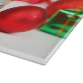 ゴールデンレトリエバードッグwレッドサンタハットクリスマス カッティングボード (角)