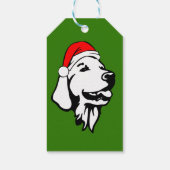 ゴールデンレトリエバードッグwレッドサンタハットクリスマス ギフトタグ (裏面)