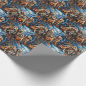 ゴールデンレトリエバーハロウィン不気味 ラッピングペーパー (角)