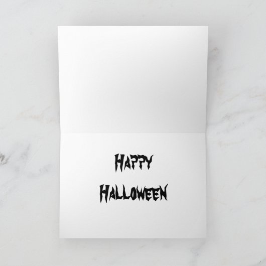 ゴールデンレトリエバーハロウィーンのグリーティングカード カード (内部)