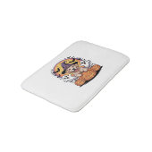 ゴールデンレトリエバーハロウィーンウィッチクラシックドッグTシー バスマット (アングル)