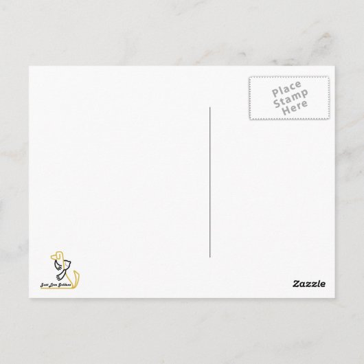 ゴールデンレトリエバーハロウィーンポストカード ポストカード (裏面)