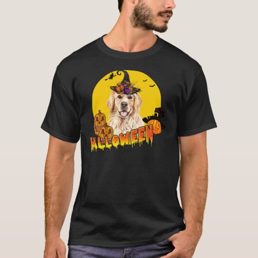 ゴールデンレトリエバーハロウィーン450 Tシャツ (正面)
