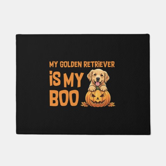 ゴールデンレトリエバーハロウィーン ドアマット (正面)