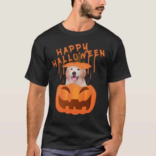 ゴールデンレトリエバーハロウィーン Tシャツ (正面)