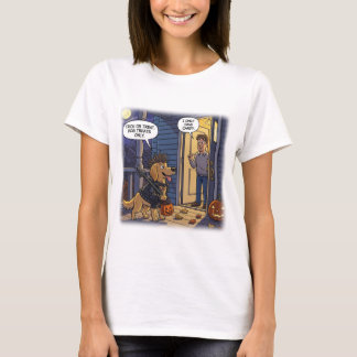 ゴールデンレトリエバーハロウィーンTシャツロックスター Tシャツ