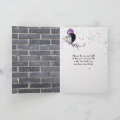 ゴールデンレトリエバーハーフ誕生日ユーモアカード カード (内部)