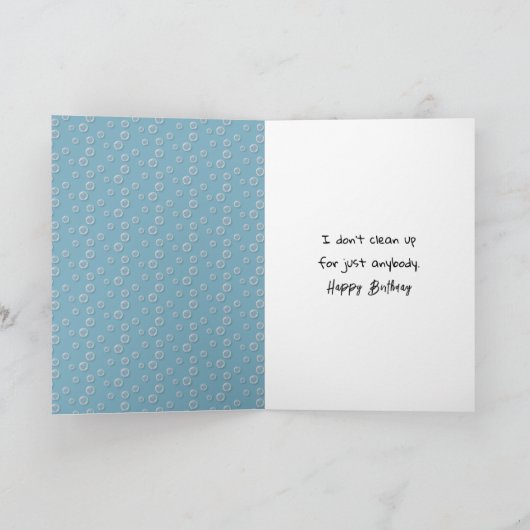 ゴールデンレトリエバーバス誕生日ユーモア カード (内部)