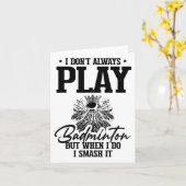 ゴールデンレトリエバーバドミントンプレーヤーシャトル カード (黄色い花)