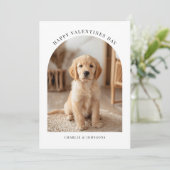 ゴールデンレトリエバーバレンタインデイパピーフォトカード シーズンカード (スタンド正面)