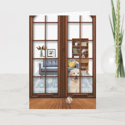 ゴールデンレトリエバーパピグッドウェルカード カード (正面)