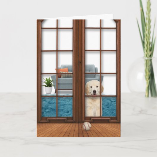 ゴールデンレトリエバーパピグッドウェルカード カード (正面)