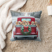 ゴールデンレトリエバーパピズインレトロトラック クッション (ブランケット)