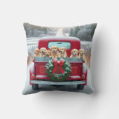 ゴールデンレトリエバーパピズインレトロトラック クッション (裏面)