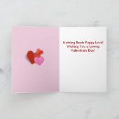 ゴールデンレトリエバーパピバレンタインズデイカード シーズンカード (内部)